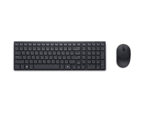 Dell Compact KM555 Silent Wireless Keyboard and Mouse, RF Wireless + Bluetooth, LT, Black