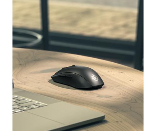 SteelSeries Rival 3 Wireless Gaming Mouse, RF Wireless + Bluetooth, 18000 DPI, Black