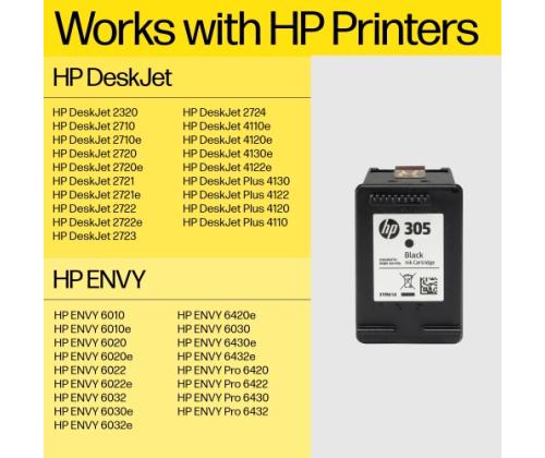 Hewlett-Packard No.305 (6ZD17AE), Black + Multipack