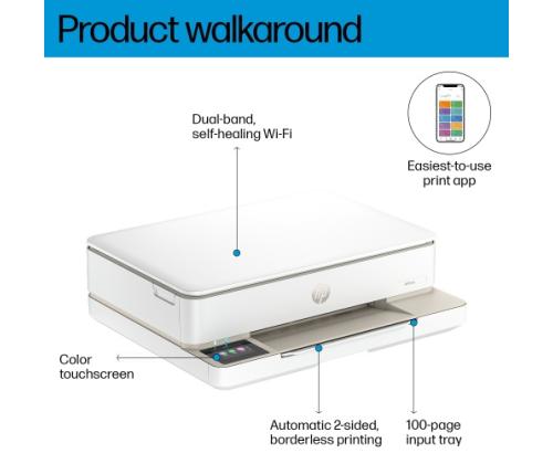 HP ENVY 6120e Printer Inkjet Colour MFP A4 10 ppm USB Wi-Fi