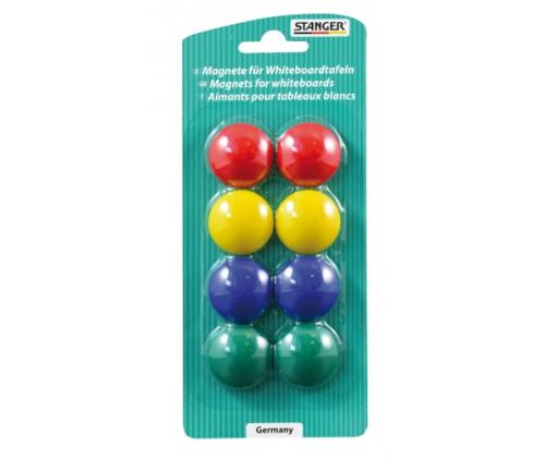 STANGER Whiteboard Magnets set of 8 colours, 1 set 73002