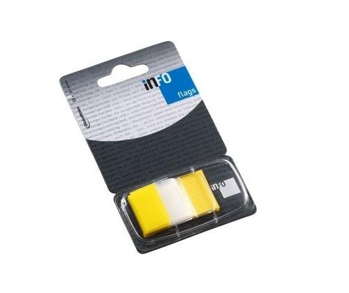 Paper-index  Global Notes, 25x43mm, Yellow, Plastic (1x50)  0718-203