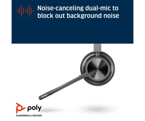 Poly Voyager 4320 MS Teams Wireless Headset, Bluetooth, USB-A, +BT700 dongle, Black