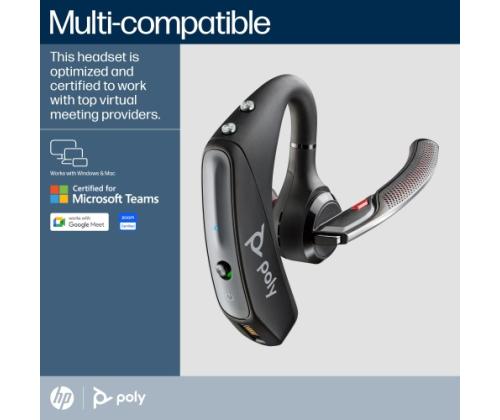 POLY Voyager 5200 Hands free device, USB-A +BT700 dongle, Black