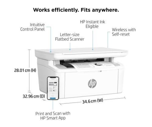 HP LaserJet M140w Printer Laser B/W MFP A4 20 ppm USB Wi-Fi Bluetooth