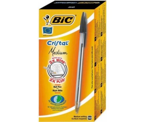 Bic Ball pen Cristal Black, Box 50 pcs. 847897