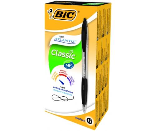 BIC Ballpoint pens ATLANTIS REFRSH 1.0 mm black, Box 12 pcs. 136717