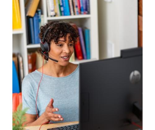 Poly Blackwire 5220 Stereo Wired Headset, USB-C, 3.5mm, USB-C/A Adapter (Bulk), Black