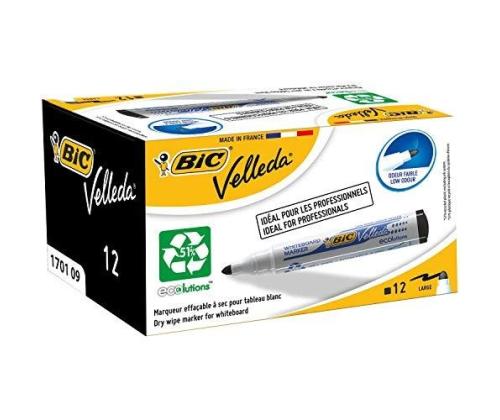 BIC whiteboard marker VELL 1701, 1-5 mm, black, Box 12 pcs. 701092