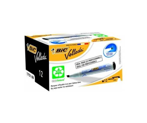 Whiteboard Marker BIC Velleda, 3.7-5.5 mm Chisel tip, black 1 pcs.