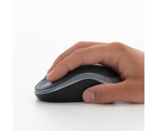 Logitech M185 Wireless Mouse, RF Wireless, 1000 DPI, Black/Blue