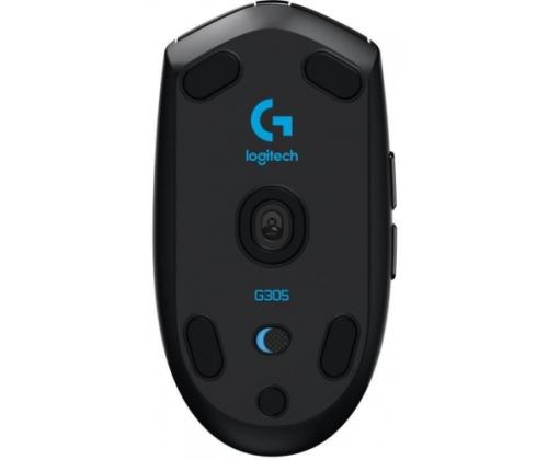 Logitech G305 Lightspeed Wireless Gaming Mouse, RF Wireless + Bluetooth, 12000 DPI, Black