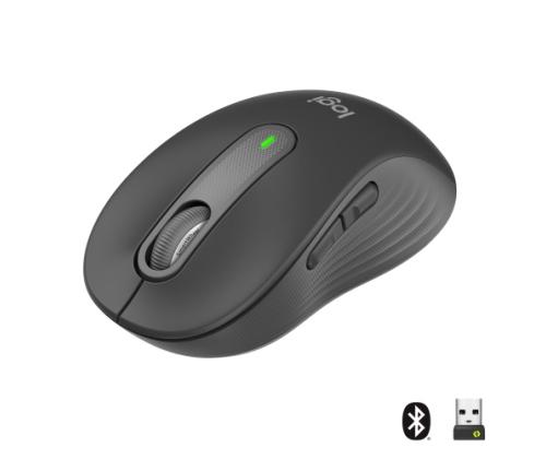 Logitech Signature M650 (910-006253) mouse RF Wireless + Bluetooth Optical 4000 DPI, Graphite