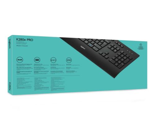 Logitech K280e Wired Keyboard, USB, US, Black