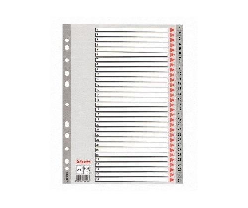 Divider Esselte PP, A4, numbers 1-31, plastic