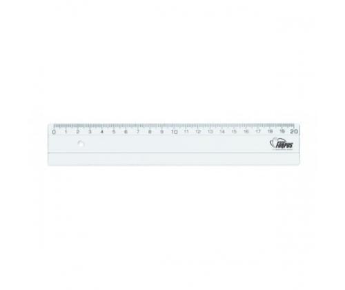 Ruler Forpus, plastic, transparent, 20cm 1225-020