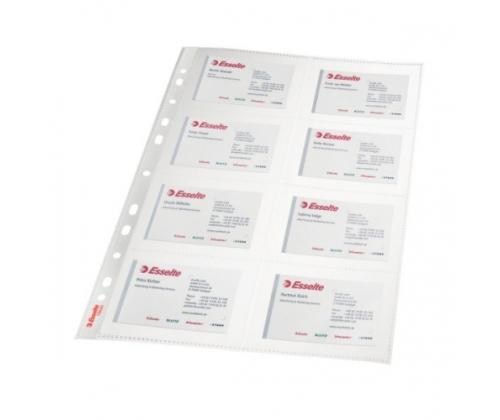 Sleeve Esselte, A4, 105 microns, for business cards, 8 pockets 10pcs. 0810-004