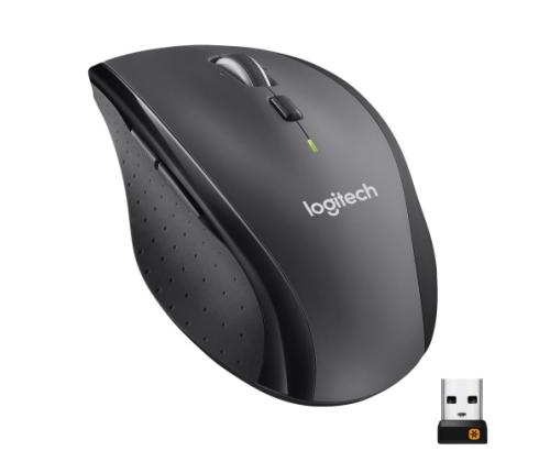 Logitech Marathon M705 Wireless Mouse, RF Wireless, 1000 DPI, Charcoal