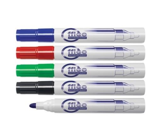 Žymeklių baltai lentai rinkinys Forpus, 1-3 mm, apvali galvutė, 4 spalvos