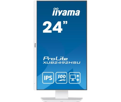 iiyama ProLite XUB2492HSU-W6 Monitor 24'' IPS, FHD 1920x1080, 0.4 ms, 250 cd/m2, 100 Hz, White
