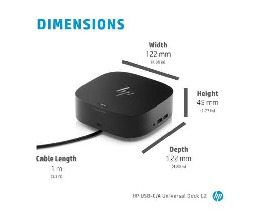 HP USB-C Dock G5 (5TW10AA) Docking station, Black