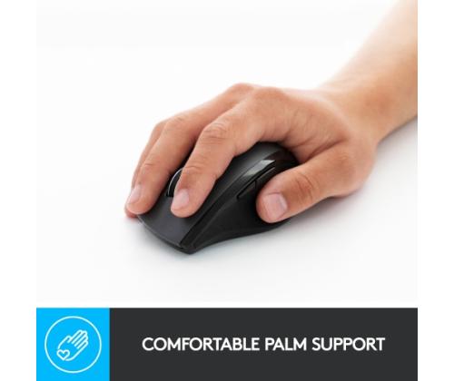 Logitech Marathon M705 Wireless Mouse, RF Wireless, 1000 DPI, Charcoal