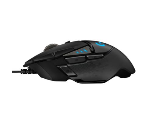 Logitech G502 HERO Wired Gaming Mouse, USB Type-A, Optical, 25600 DPI, Black