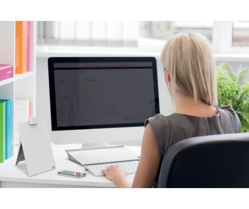 Glass Desktop Whiteboard Easel Nobo Brilliant White 22x30cm