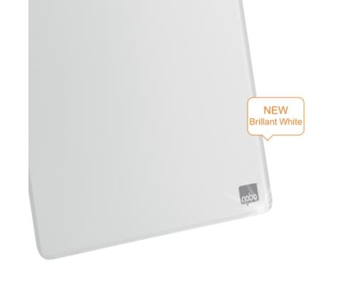 Glass Desktop Whiteboard Easel Nobo Brilliant White 22x30cm