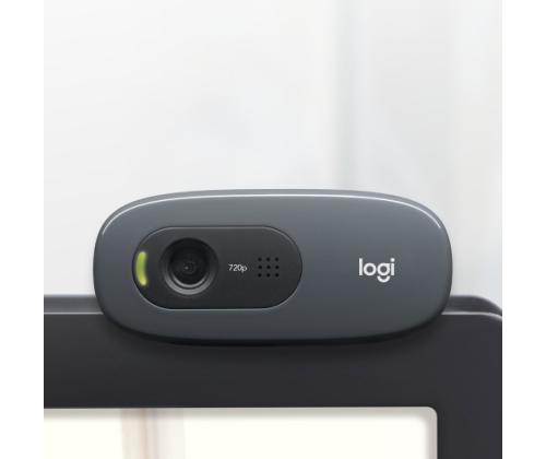 Logitech C270 HD Webcam, Dark Grey