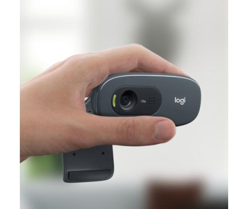 Logitech C270 HD Webcam, Dark Grey