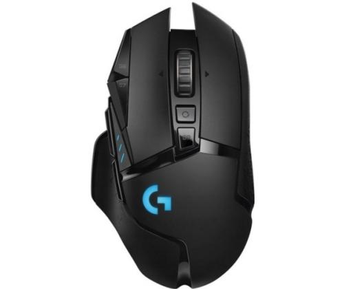 Logitech G502 LIGHTSPEED Wireless Gaming Mouse, RF Wireless, 25600 DPI, Black