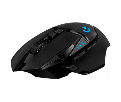 Logitech G502 LIGHTSPEED Wireless Gaming Mouse, RF Wireless, 25600 DPI, Black