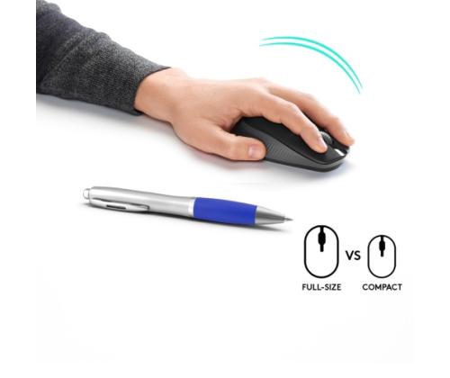 Logitech M190 Full-Size Wireless Mouse, RF Wireless, 1000 DPI, Charcoal