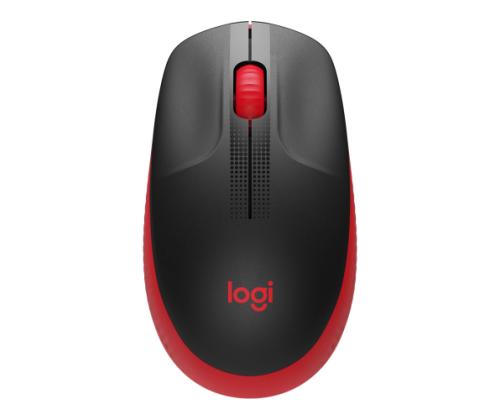 Logitech M190 Full-Size Wireless Mouse, RF Wireless, 1000 DPI, Red (SPEC)