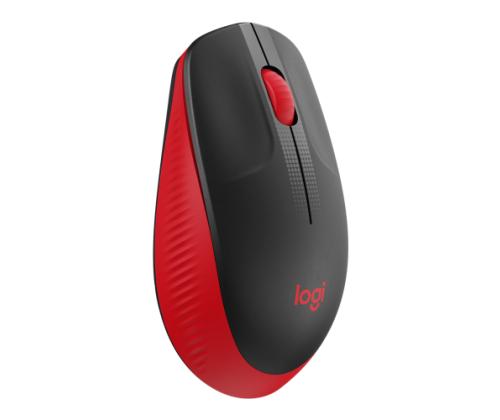 Logitech M190 Full-Size Wireless Mouse, RF Wireless, 1000 DPI, Red (SPEC)