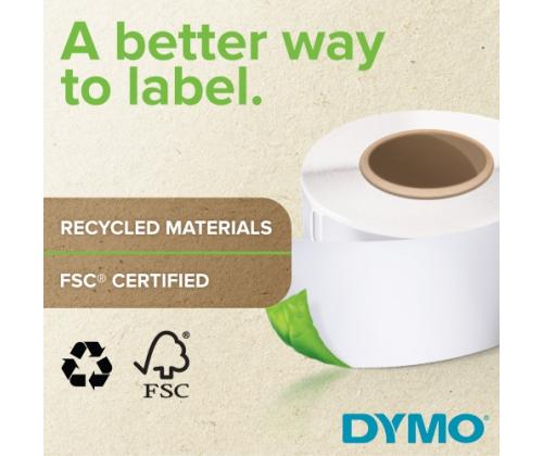 Dymo 99014 (S0722430) Label Roll Black on White, 54mm x 101mm, 220 Labels
