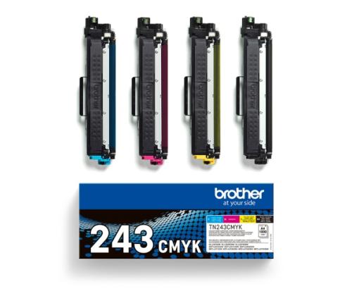 Brother TN-243CMYK (TN243CMYK) Toner Cartridge, Black, Cyan, Magenta, Yellow