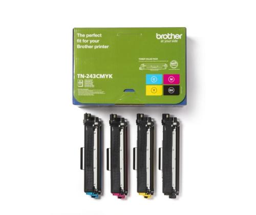 Brother TN-243CMYK (TN243CMYK) Toner Cartridge, Black, Cyan, Magenta, Yellow