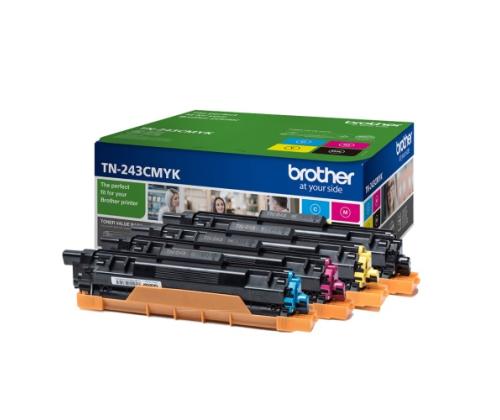 Brother TN-243CMYK (TN243CMYK) Toner Cartridge, Black, Cyan, Magenta, Yellow
