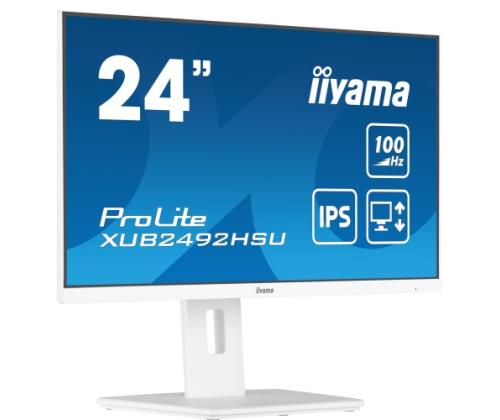 iiyama ProLite XUB2492HSU-W6 Monitor 24'' IPS FHD 1920x1080 0.4 ms 250 cd/m2 100 Hz, White (SPEC)