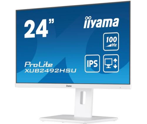 iiyama ProLite XUB2492HSU-W6 Monitor 24'' IPS FHD 1920x1080 0.4 ms 250 cd/m2 100 Hz, White (SPEC)