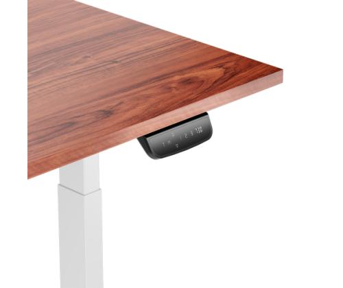 Adjustable Height Table Up Up Bjorn White, Table top L Dark Walnut