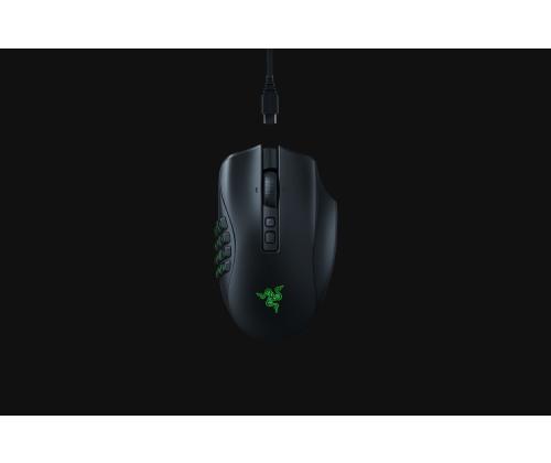 Razer Naga V2 Pro Wireless Gaming Mouse RF Wireless + Bluetooth + USB-C, 30000 DPI, Black