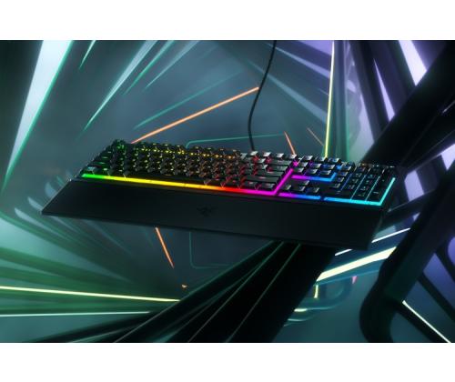 Razer Ornata V3 Wired Gaming Keyboard RGB, Mecha Membrane Switch, DE, Black