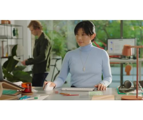 Logitech Lift Vertical Wireless Mouse RF Wireless + Bluetooth, 4000 DPI, Rose