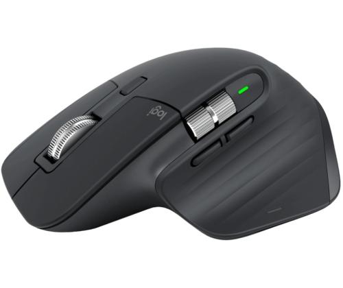 Logitech MX Master 3S for Business Wireless Mouse RF Wireless + Bluetooth, Laser, 8000 DPI, Graphite