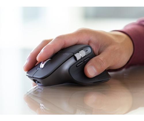 Logitech MX Master 3S for Business Wireless Mouse RF Wireless + Bluetooth, Laser, 8000 DPI, Graphite