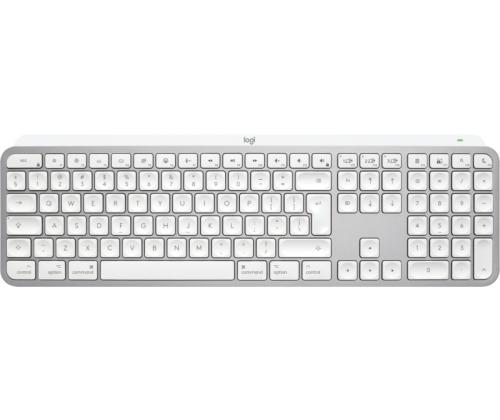 Logitech MX Keys S for Mac Wireless Keyboard, RF Wireless+Bluetooth, Illuminated, US Int, Pale Grey