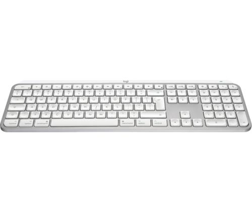 Logitech MX Keys S for Mac Wireless Keyboard, RF Wireless+Bluetooth, Illuminated, US Int, Pale Grey